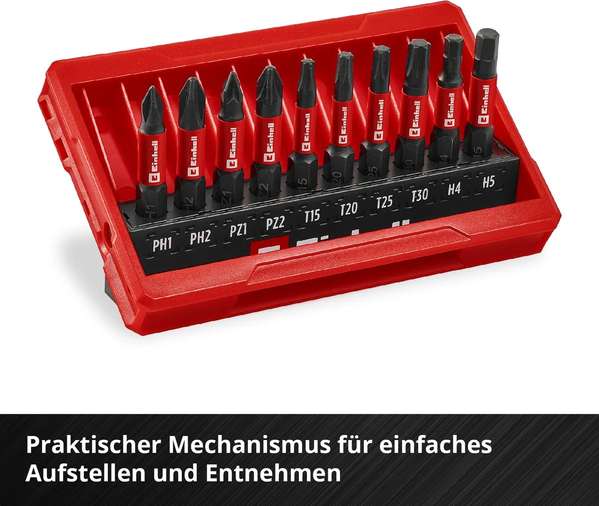 Einhell Slagbitset 10-delig - 50mm PH/PZ/T/H - E6.3 - T15