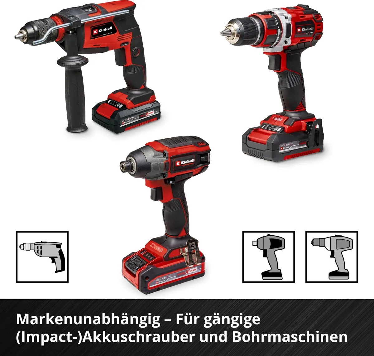 Einhell Slagbitset 10-delig - 50mm PH/PZ/T/H - E6.3 - T15 - afbeelding 6 van 6