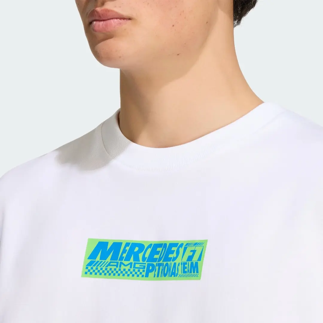 Adidas Performance Mercedes-AMG Petronas F1 Lights On T-shirt IB7009 - Wit - XXXL - afbeelding 6 van 6