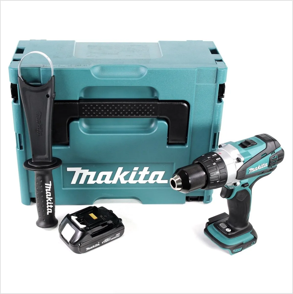 Makita DDF458Y1J 18V Accuboormachine 91Nm - Makpac met 1x BL1815N 1,5Ah - afbeelding 4 van 5