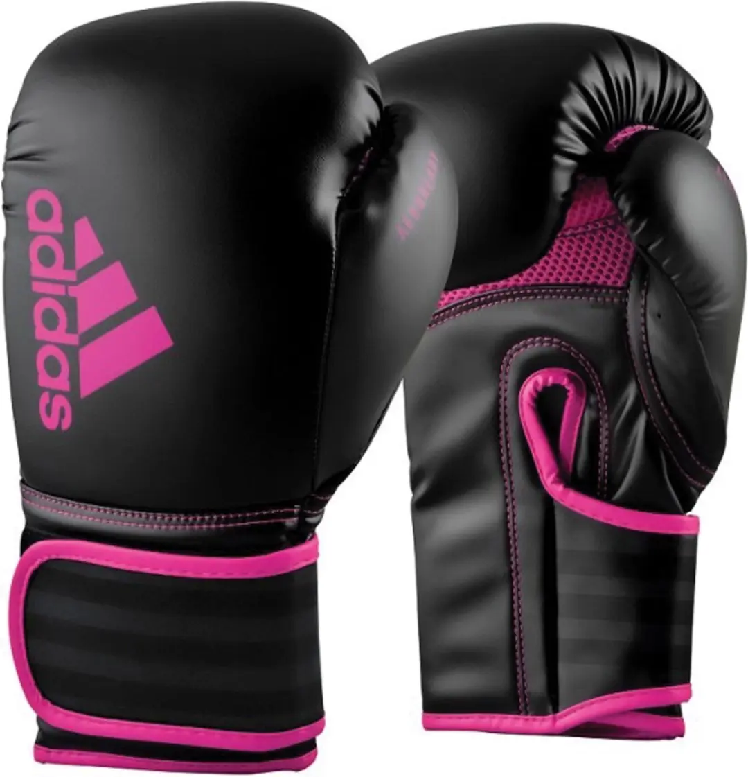 adidas Hybrid 80 Bokshandschoenen ADIH80-90450-10 - 10 oz - Zwart/Roze