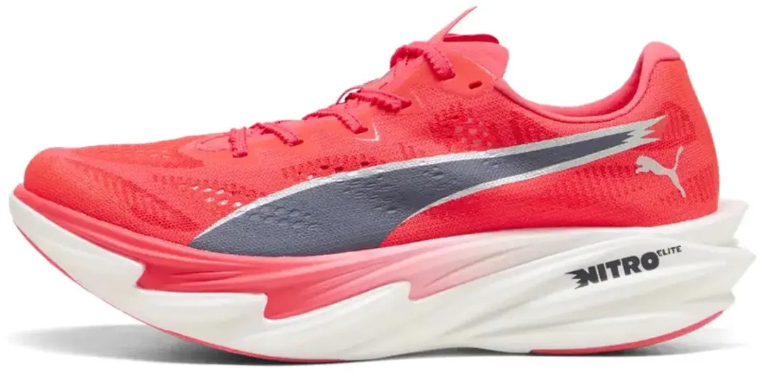 PUMA Deviate Nitro Elite 4 Hardloopschoenen - 40 - Ultra Red/Inky Depths/White