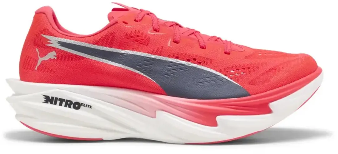 PUMA Deviate Nitro Elite 4 Hardloopschoenen - 40 - Ultra Red/Inky Depths/White