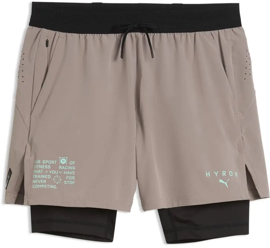 PUMA X Hyrox 2in1 Pwrmode Korte Sportbroek - Grijs - XL