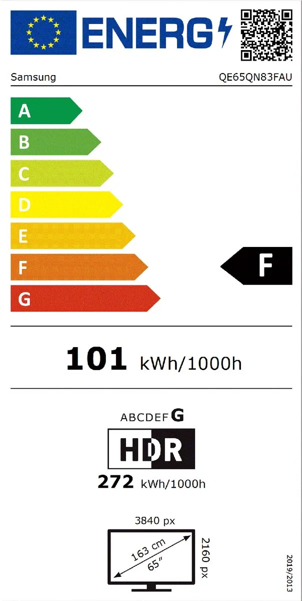 Samsung QE65QN83F Neo QLED 65 inch - 4K - Koolstof;Zilver