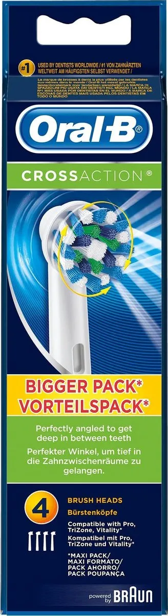 Oral-B CrossAction Opzetborstels EB50 - 4 Stuks