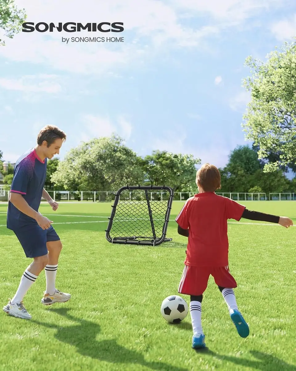 Songmics Voetbalrebounder - Inktzwart