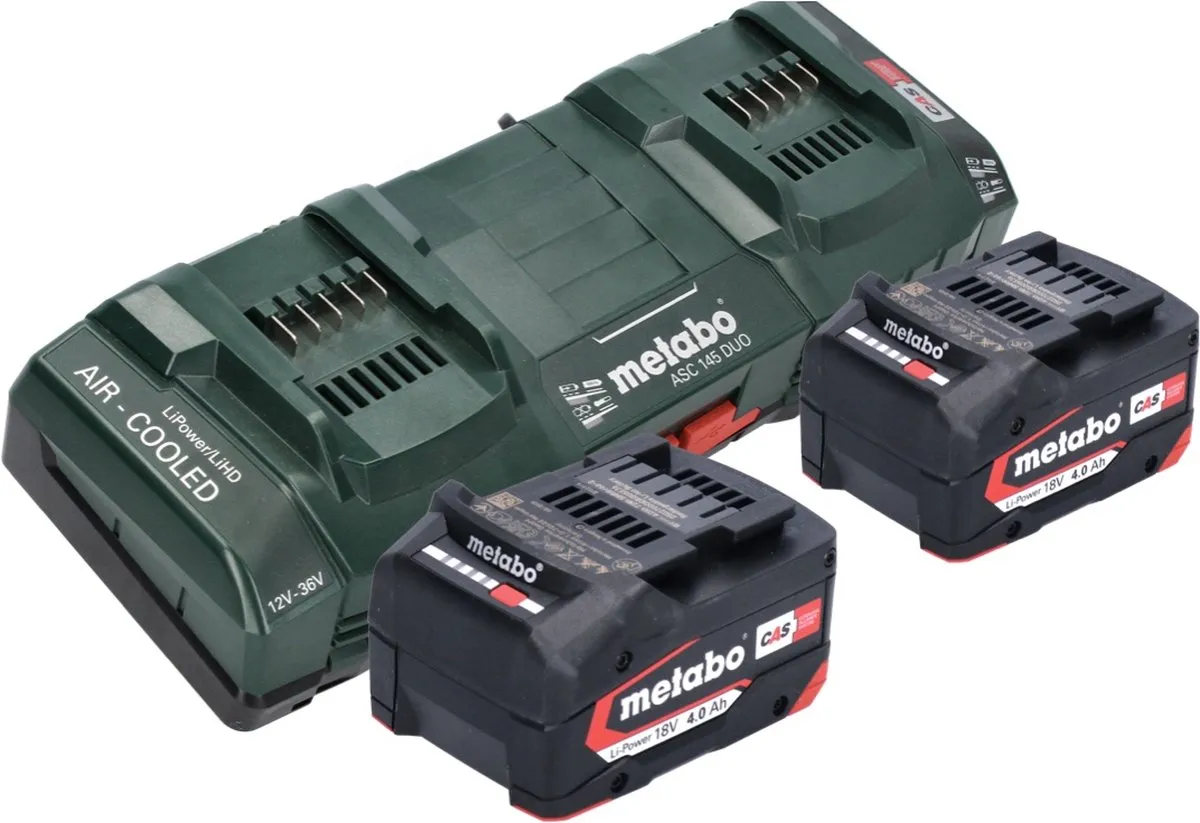 Metabo Basisset 625027000 Li-Power 18V 4.0Ah - 2x Accu + ASC 145 DUO