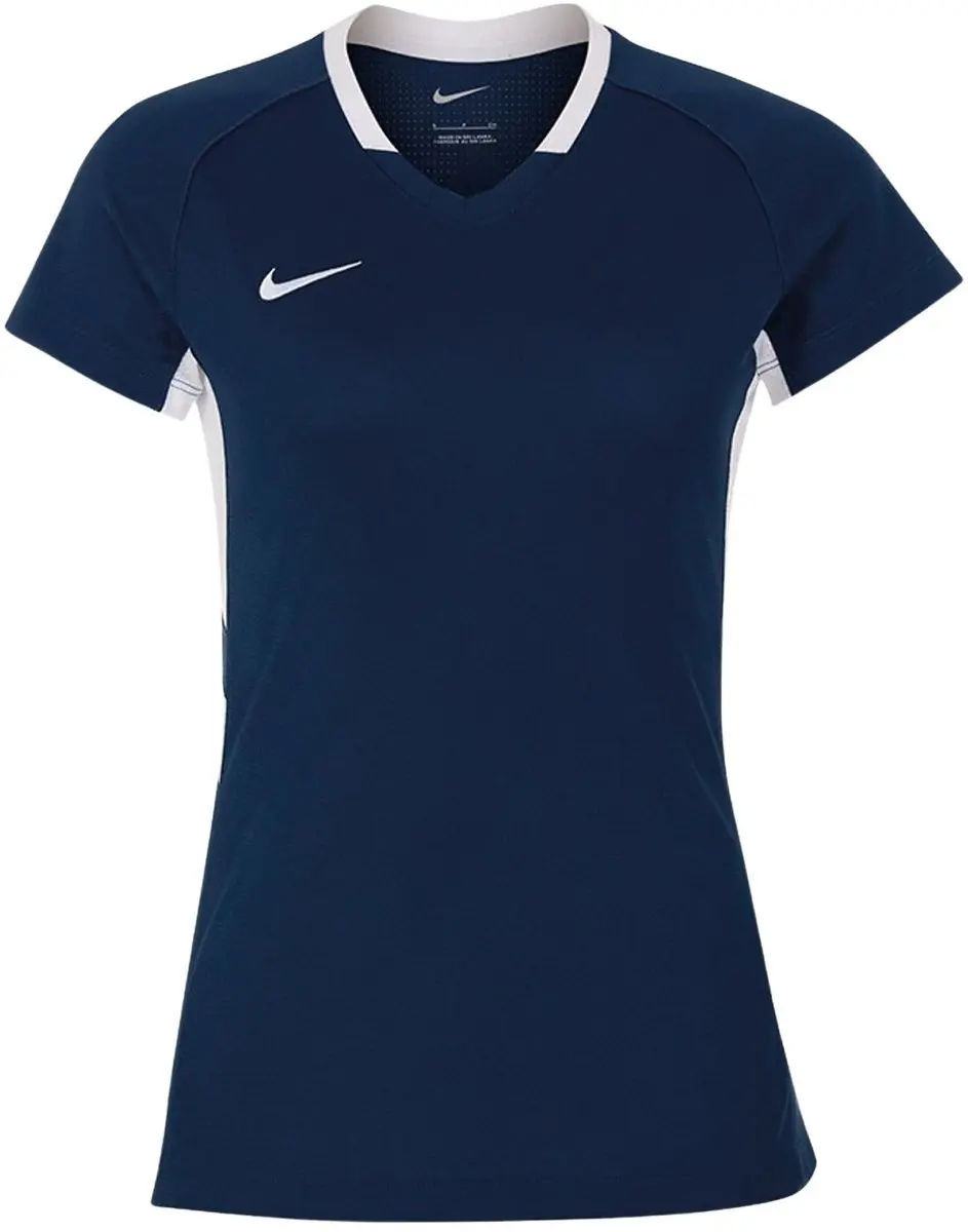 Nike Team Shirt Dames XS - Donkerblauw/Wit