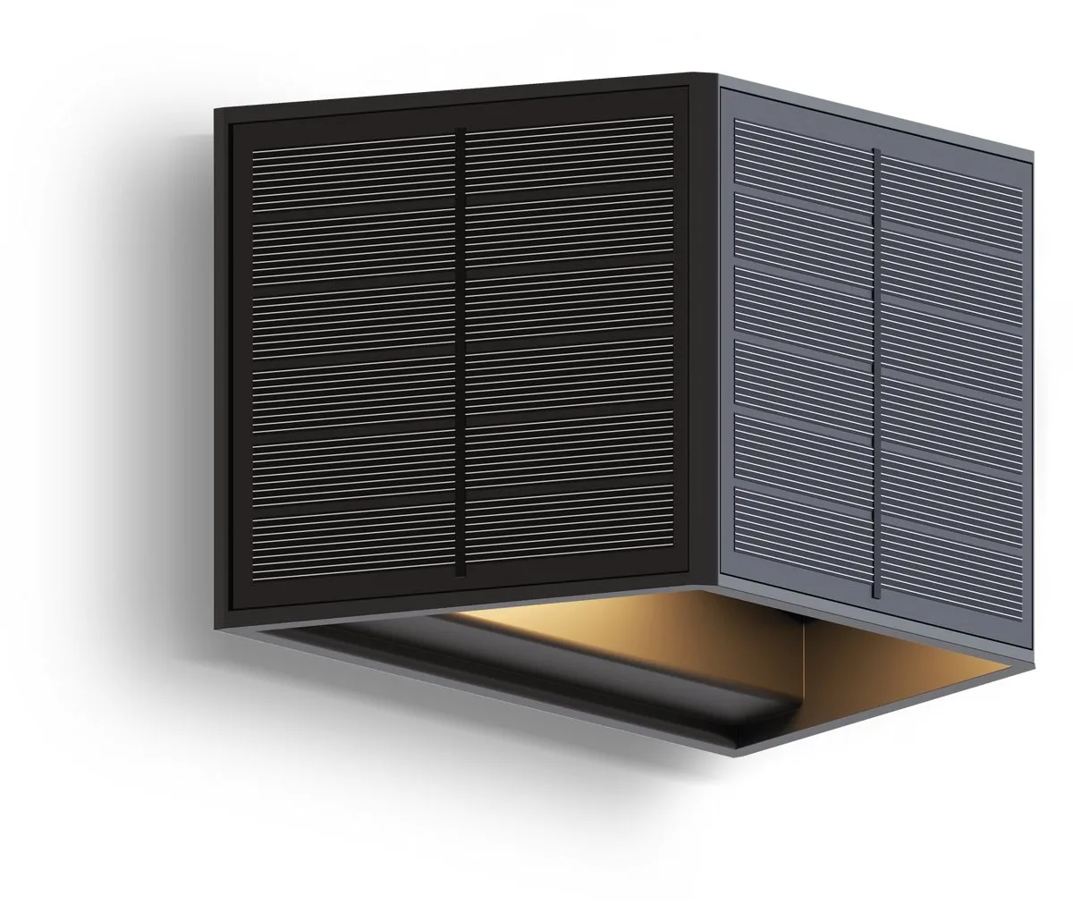 Calex Caserta Solar Wandlamp - 2 Stuks - Zwart