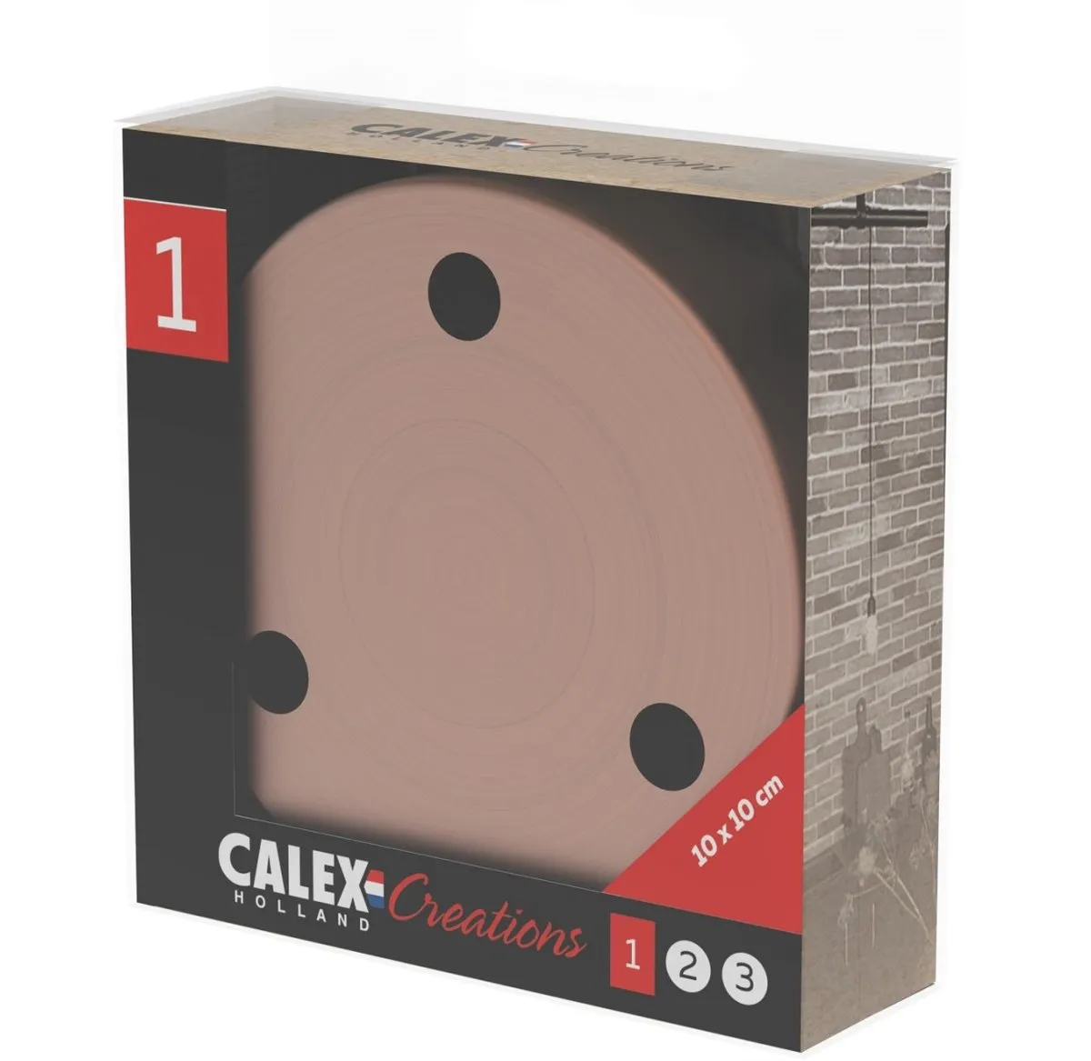 Calex Plafondkap 3 Snoeren Ø10cm - Koper Mat