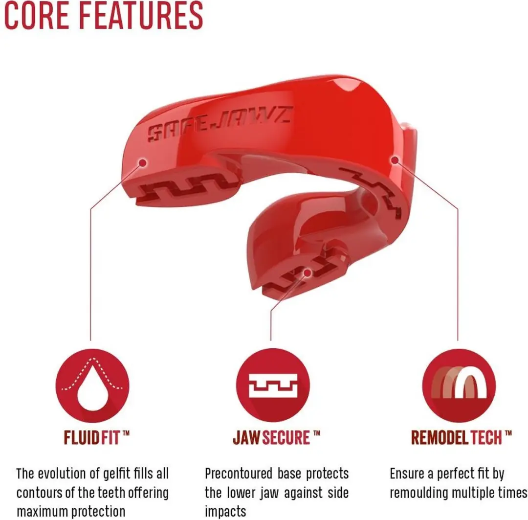 Safejawz Gebitsbeschermer Intro-Series Rood - One Size