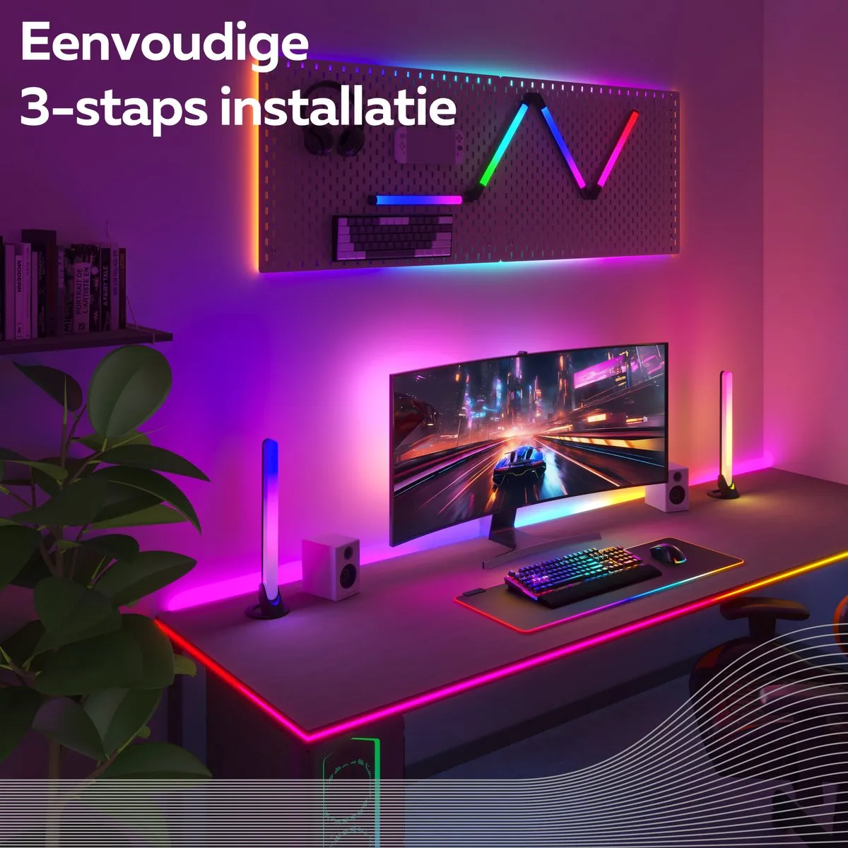 Calex Gaming Neon Flex LED Strip - Razer Chroma Compatibel - Smart Home - RGBIC Synchronisatie voor PC - 2m