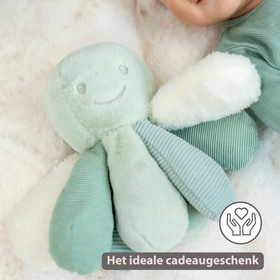 Nattou Lapidou Knuffel Octopus 26cm - Lindegroen