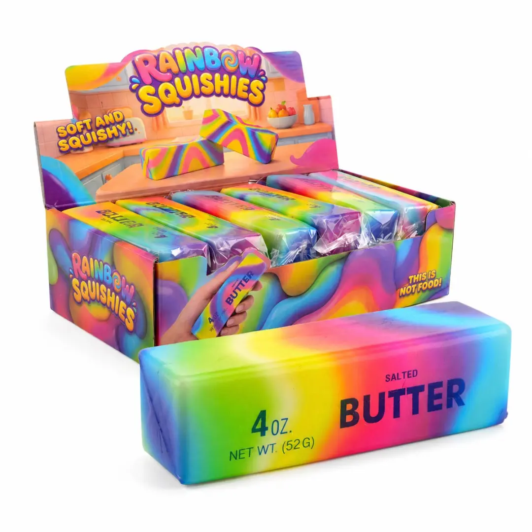 Johntoy Rainbow Butter Squishy Stressbal - Multicolor