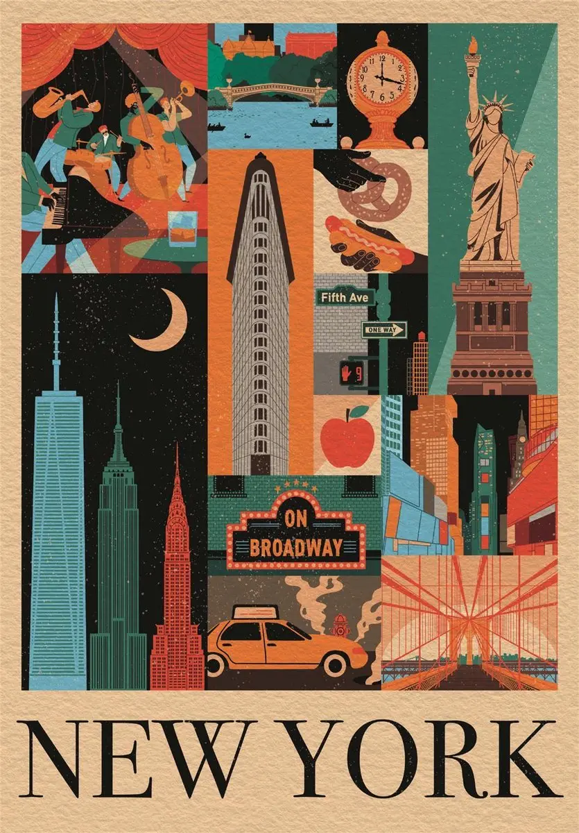 Clementoni Style in de Stad New York Puzzel 1000 Stuks - Oranje