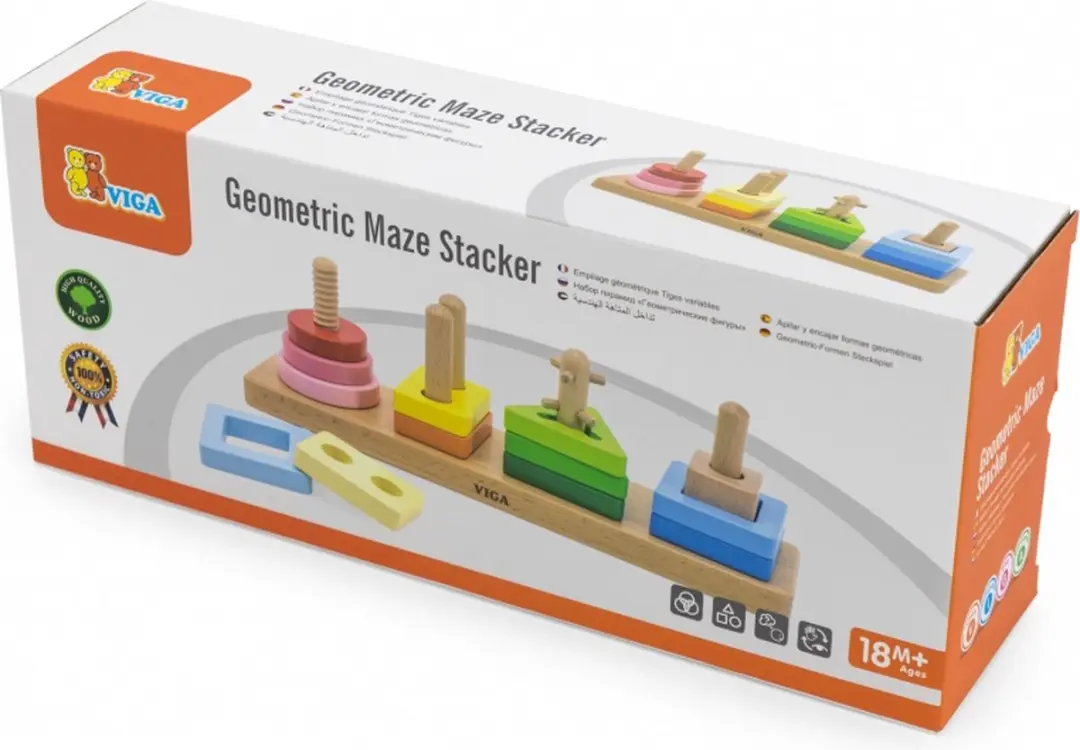 Viga Houten Geometrische Sorteerder Doolhof