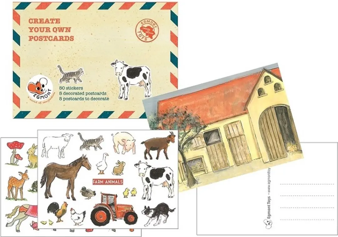 Egmont Toys Knutselpakket 10 Postkaarten met Stickers
