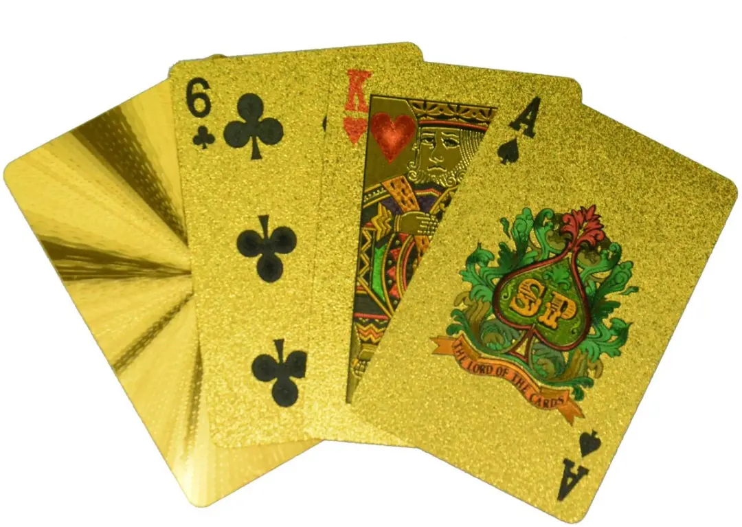 HOT Games Goud Speelkaarten 100% Kunststof - 751814