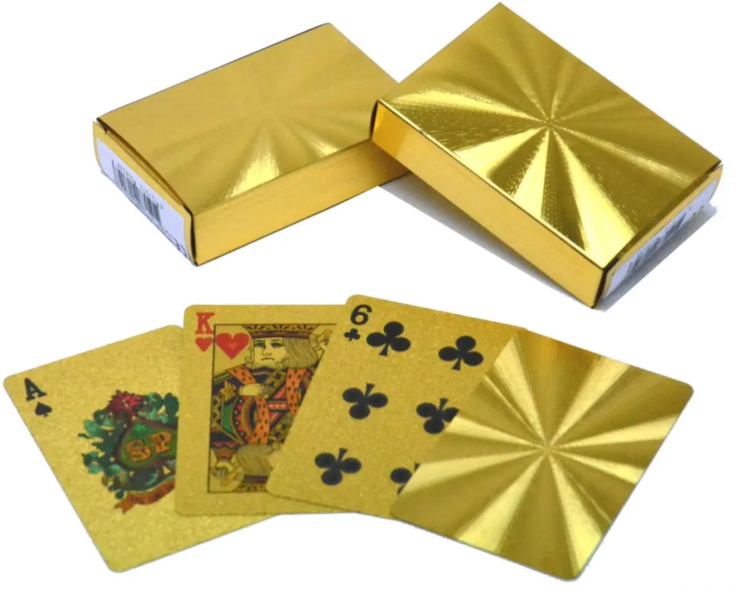 HOT Games Goud Speelkaarten 100% Kunststof - 751814