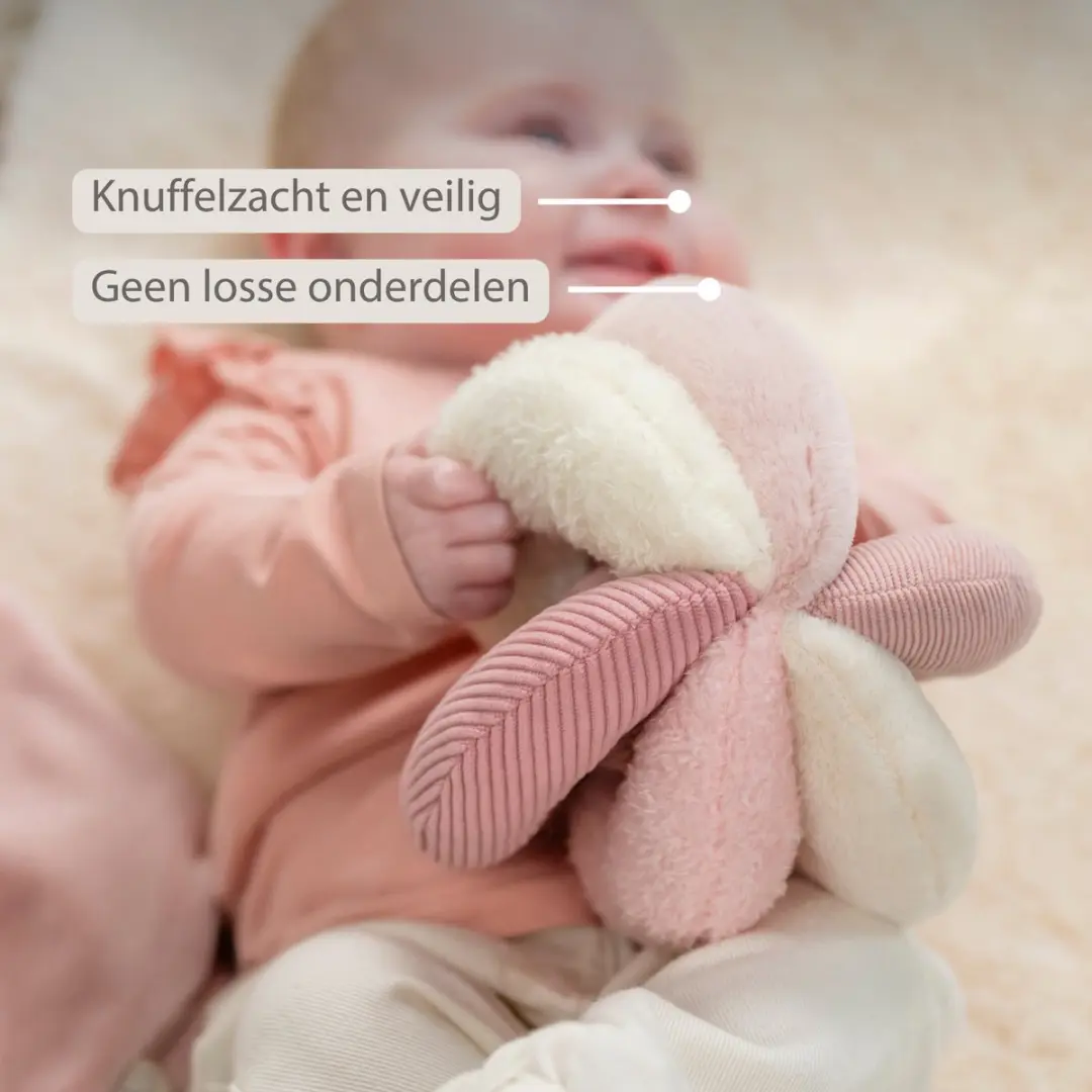 Nattou Lapidou Grijpbal 17cm - Roze - afbeelding 6 van 6
