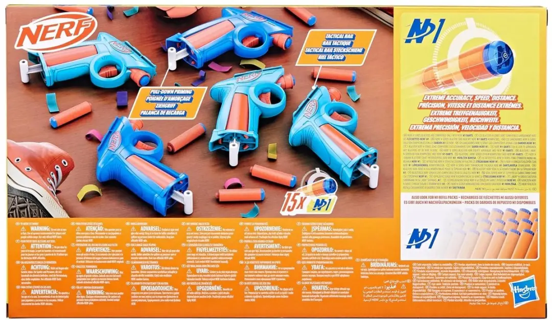 Nerf N-Series Flex Party 5-Pack - Blauw/Oranje