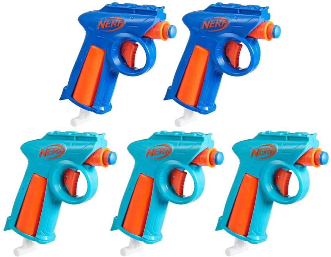 Nerf N-Series Flex Party 5-Pack - Blauw/Oranje - afbeelding 6 van 6