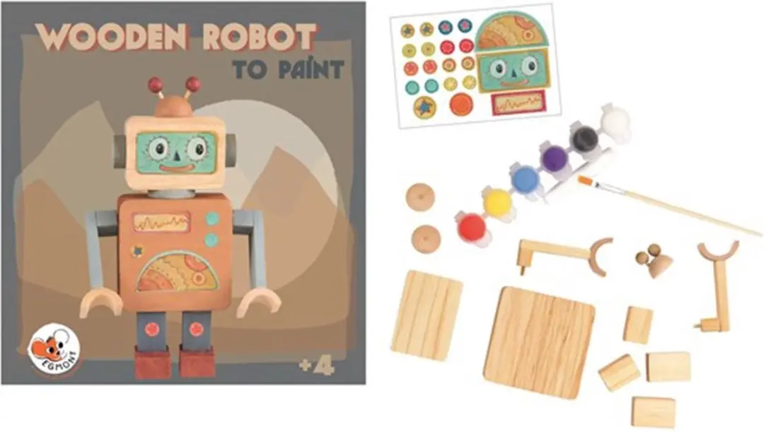 Egmont Toys Houten Robot Knutselpakket - Multikleur
