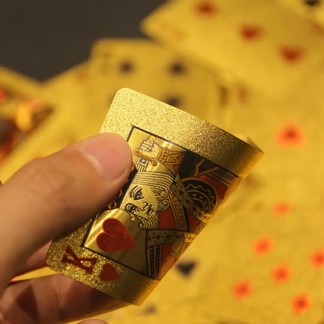 HOT Games Speelkaarten 500 Euro Goud Kunststof - 6 Spelers