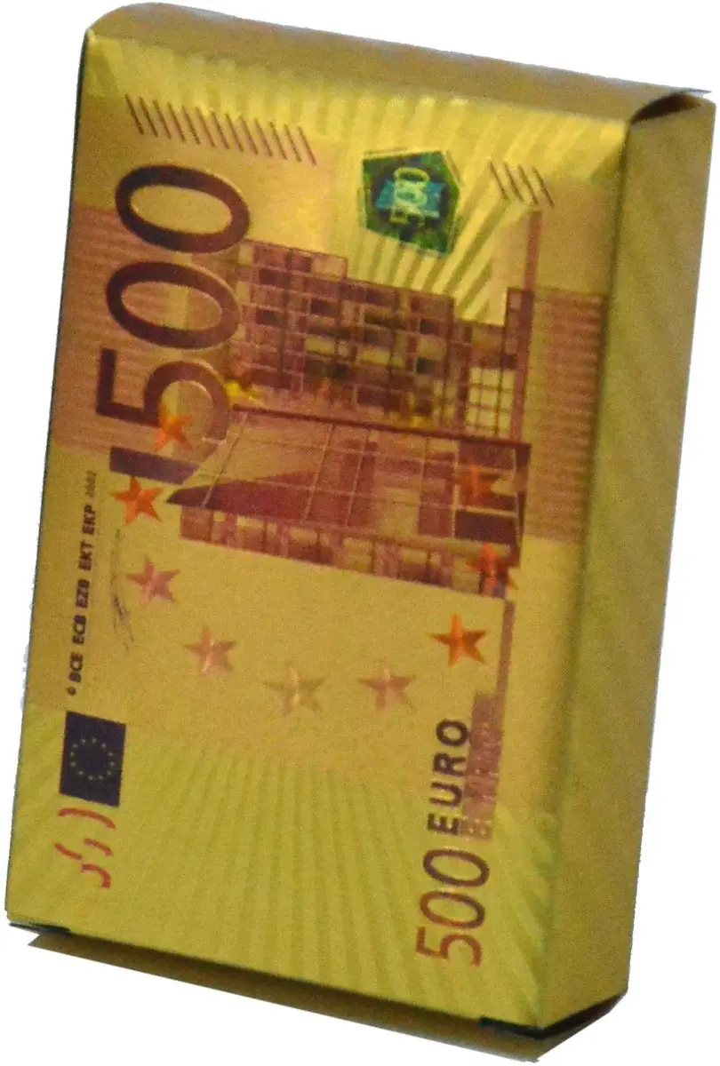 HOT Games Speelkaarten 500 Euro Goud Kunststof - 6 Spelers