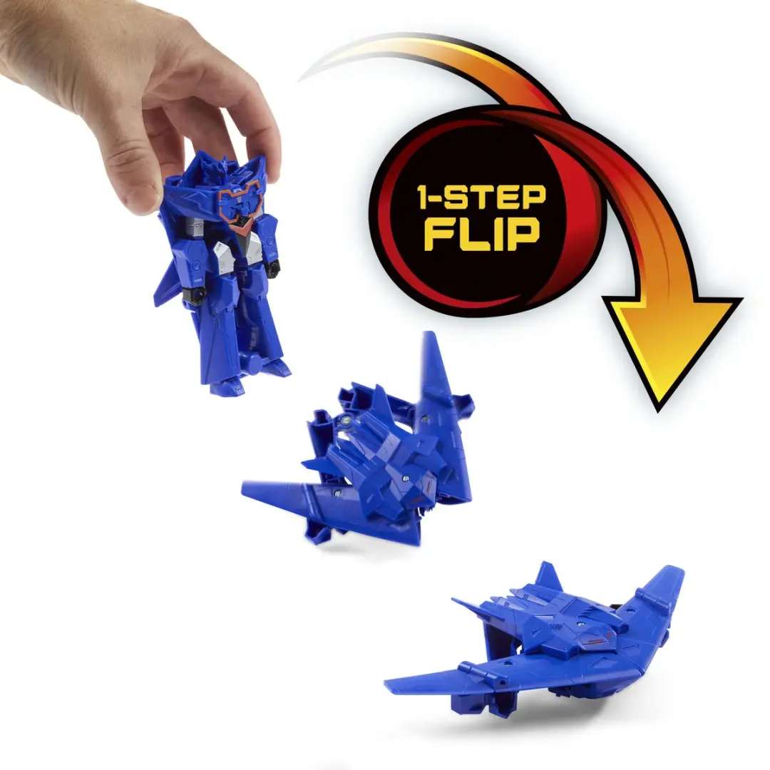 Transformers EarthSpark Flip Changer Soundwave - Blauw
