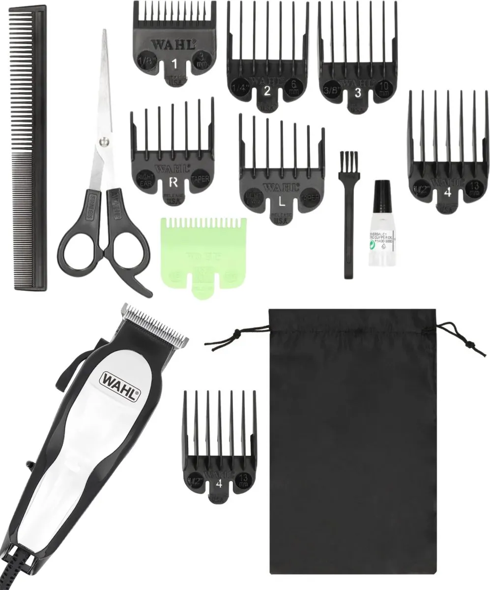 Wahl 20100 Tondeuse - Zwart/Chrome - 15 Accessoires