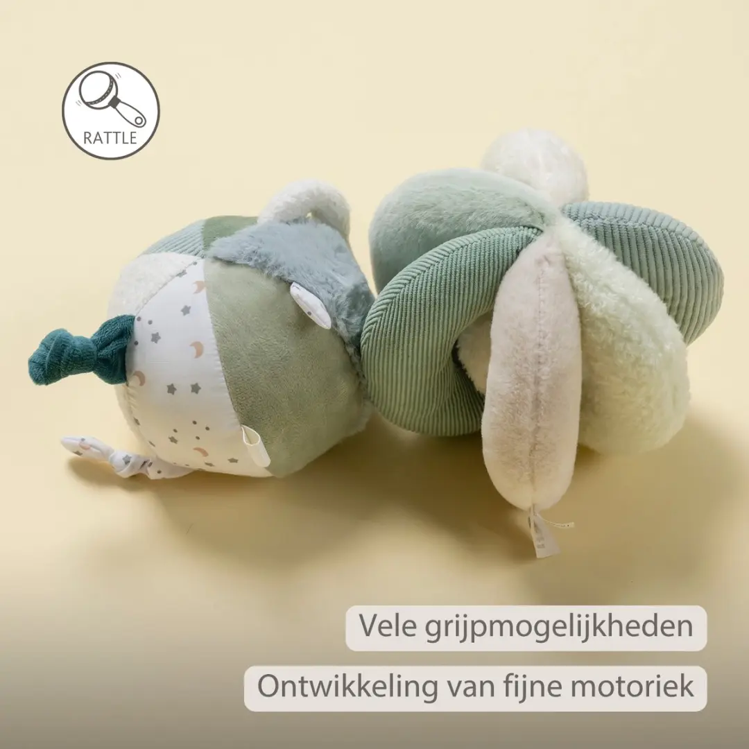 Nattou Lapidou Grijpbal 17cm - Lindegroen