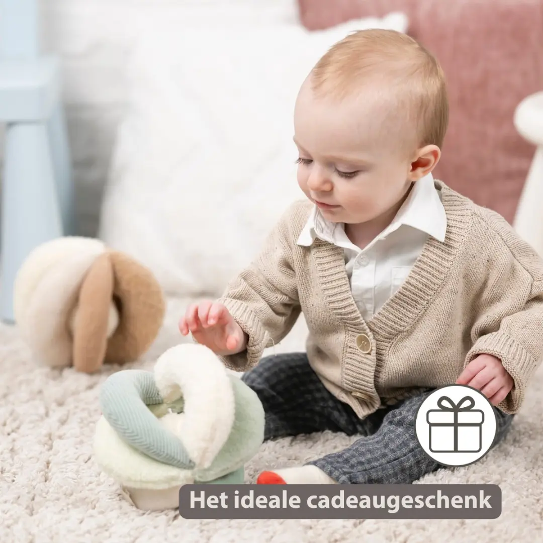 Nattou Lapidou Grijpbal 17cm - Lindegroen