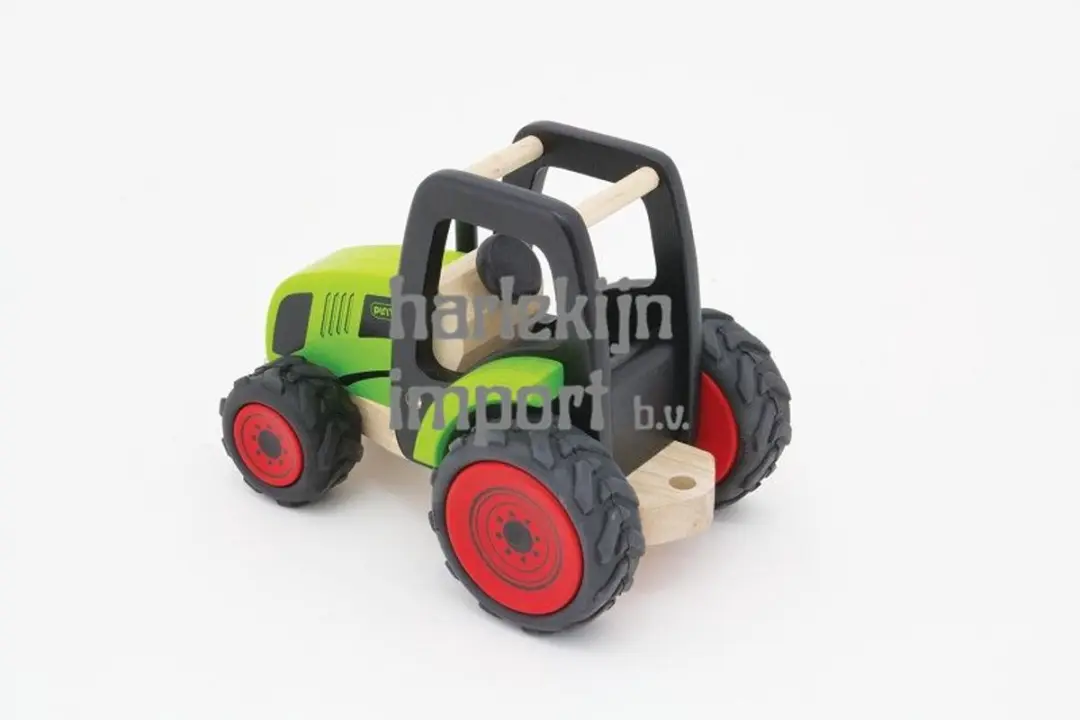 Pintoy Houten Tractor - Groen/Zwart