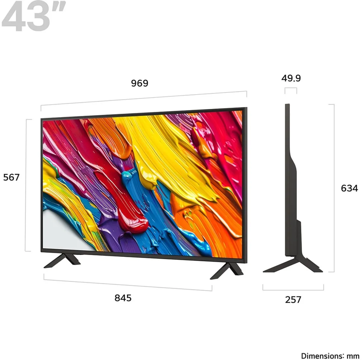 LG 43QNED84A6 4K QNED TV - 43 inch - Zwart