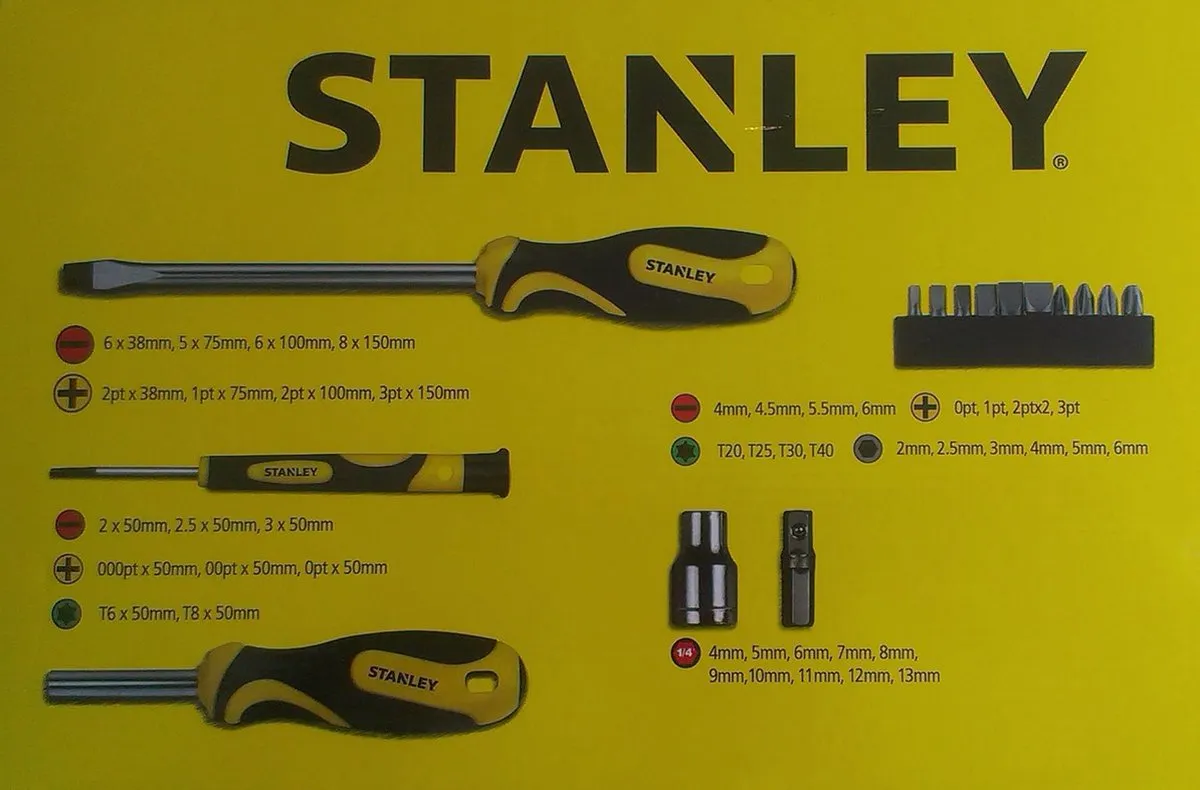 Stanley STHT0-62146 Schroevendraaierset - 47-delig - Geel/Zwart