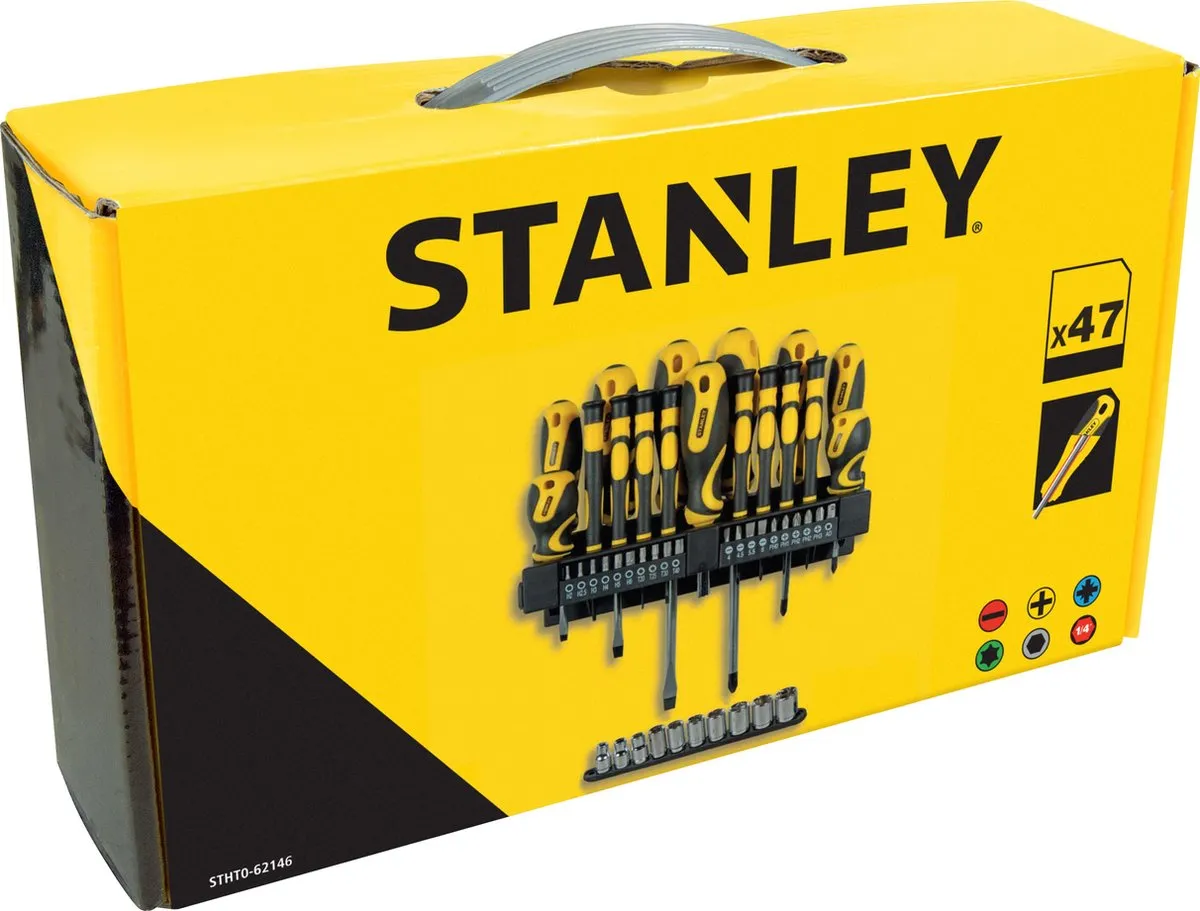 Stanley STHT0-62146 Schroevendraaierset - 47-delig - Geel/Zwart