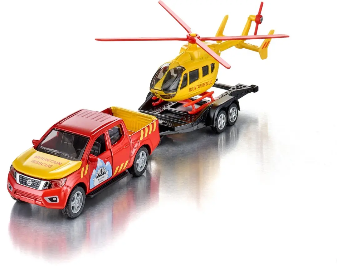 SIKU 2570 Nissan Navara met Helikopter 1:50