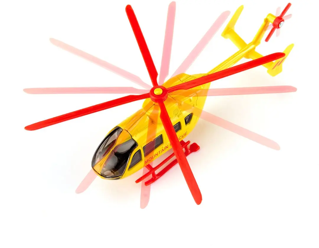 SIKU 2570 Nissan Navara met Helikopter 1:50 - Rood/Geel