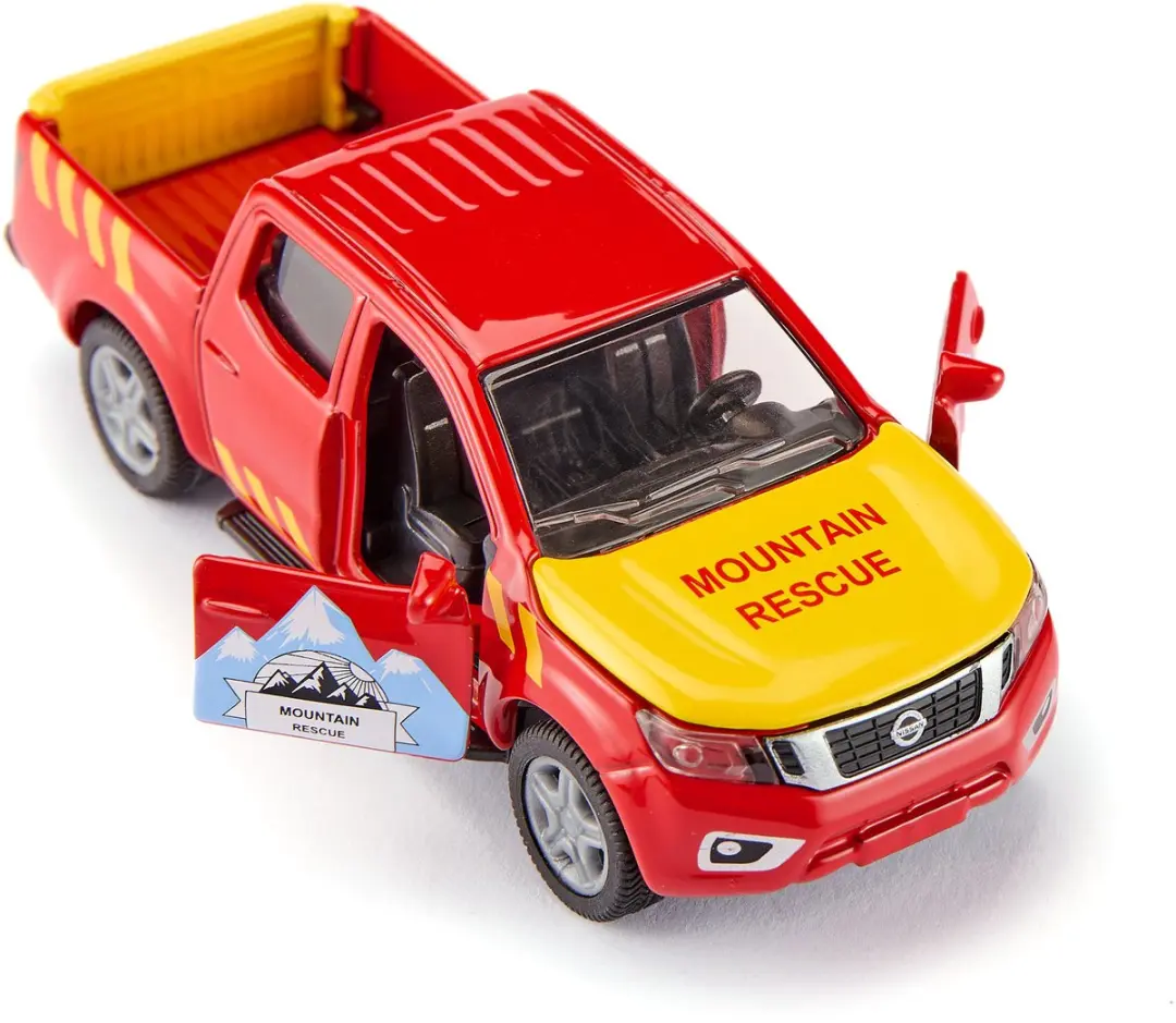 SIKU 2570 Nissan Navara met Helikopter 1:50 - Rood/Geel