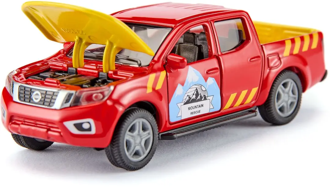 SIKU 2570 Nissan Navara met Helikopter 1:50 - Rood/Geel