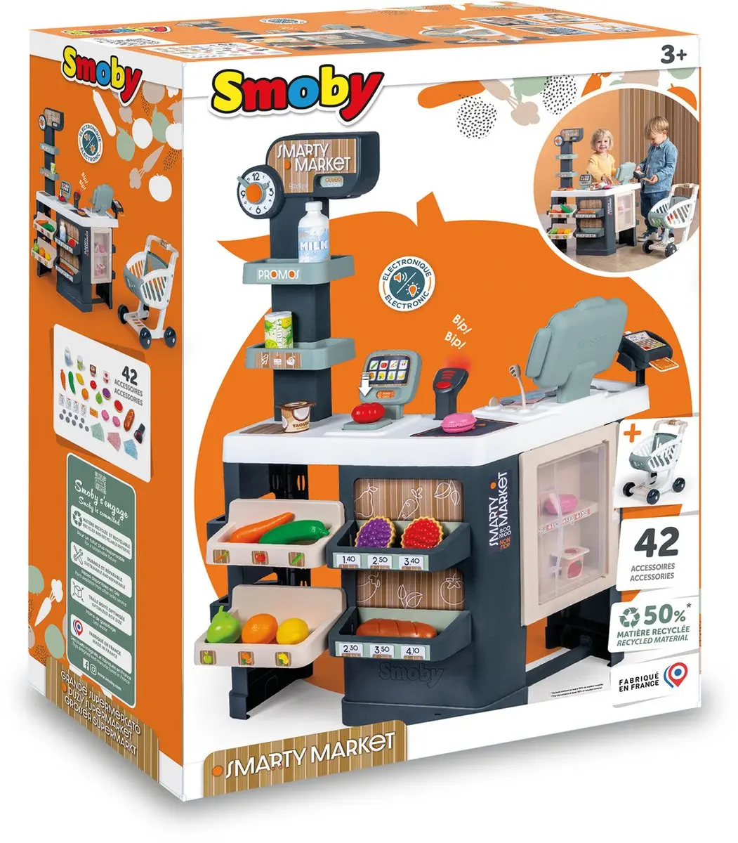 Smoby Speelwinkel Supermarkt - 42 Accessoires - afbeelding 6 van 6