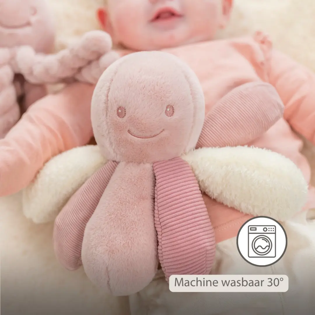 Nattou Lapidou Knuffel Octopus 26cm - Roze