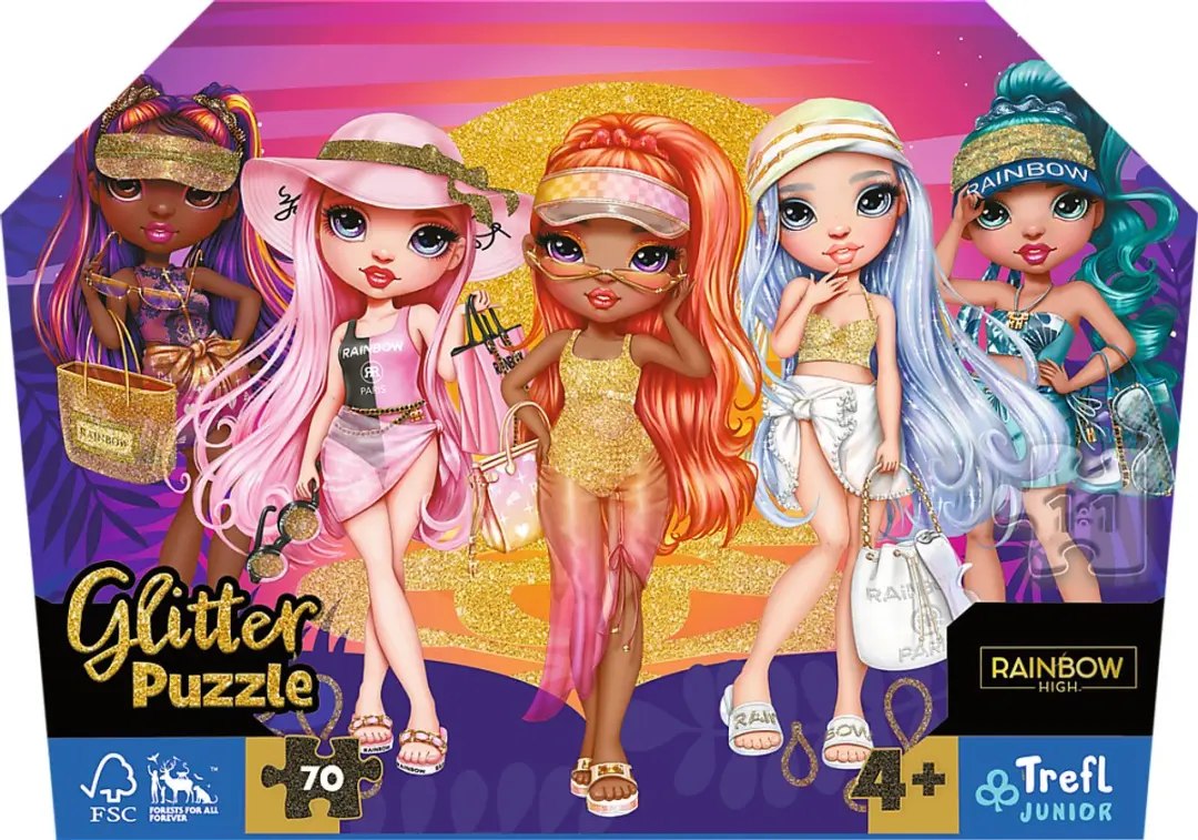Trefl Glitter Dolls 70 Stuks Puzzel - Multicolor