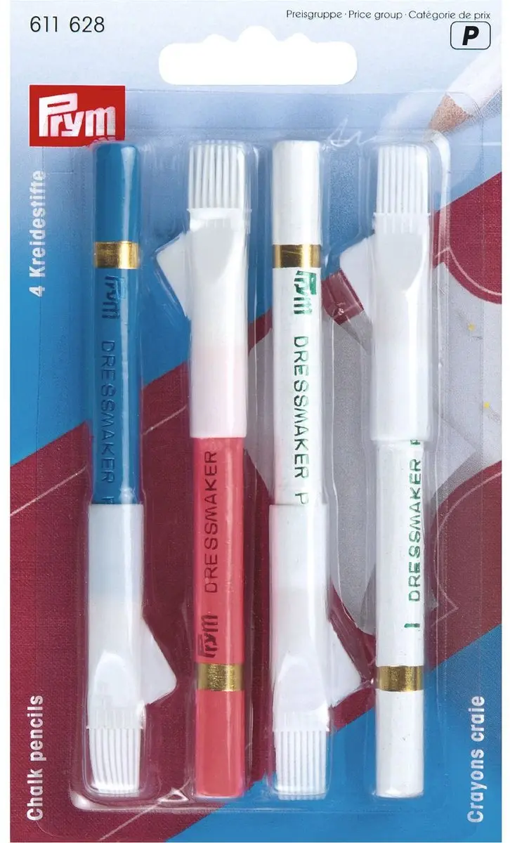 Prym Krijtpotloden - Wit/roze/blauw