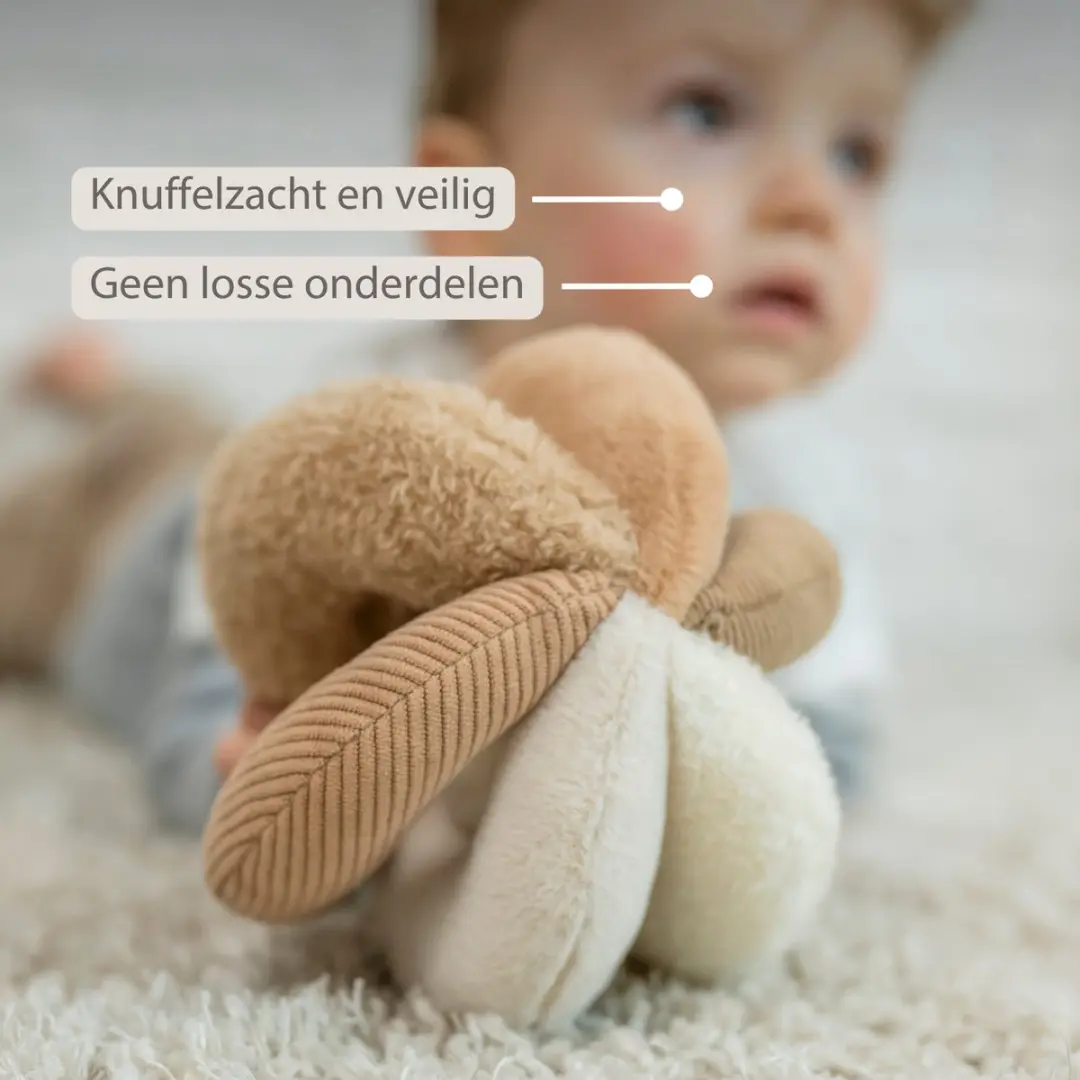 Nattou Lapidou Grijpbal 17cm - Zand