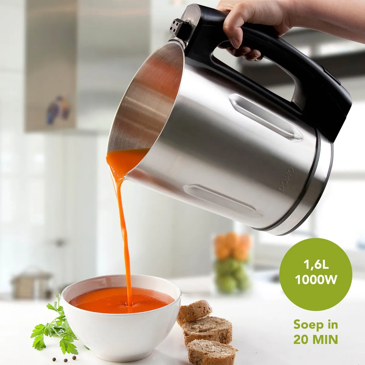 Domo DO498BL Soepmaker 1000W - 1,6L - 3 Programma's