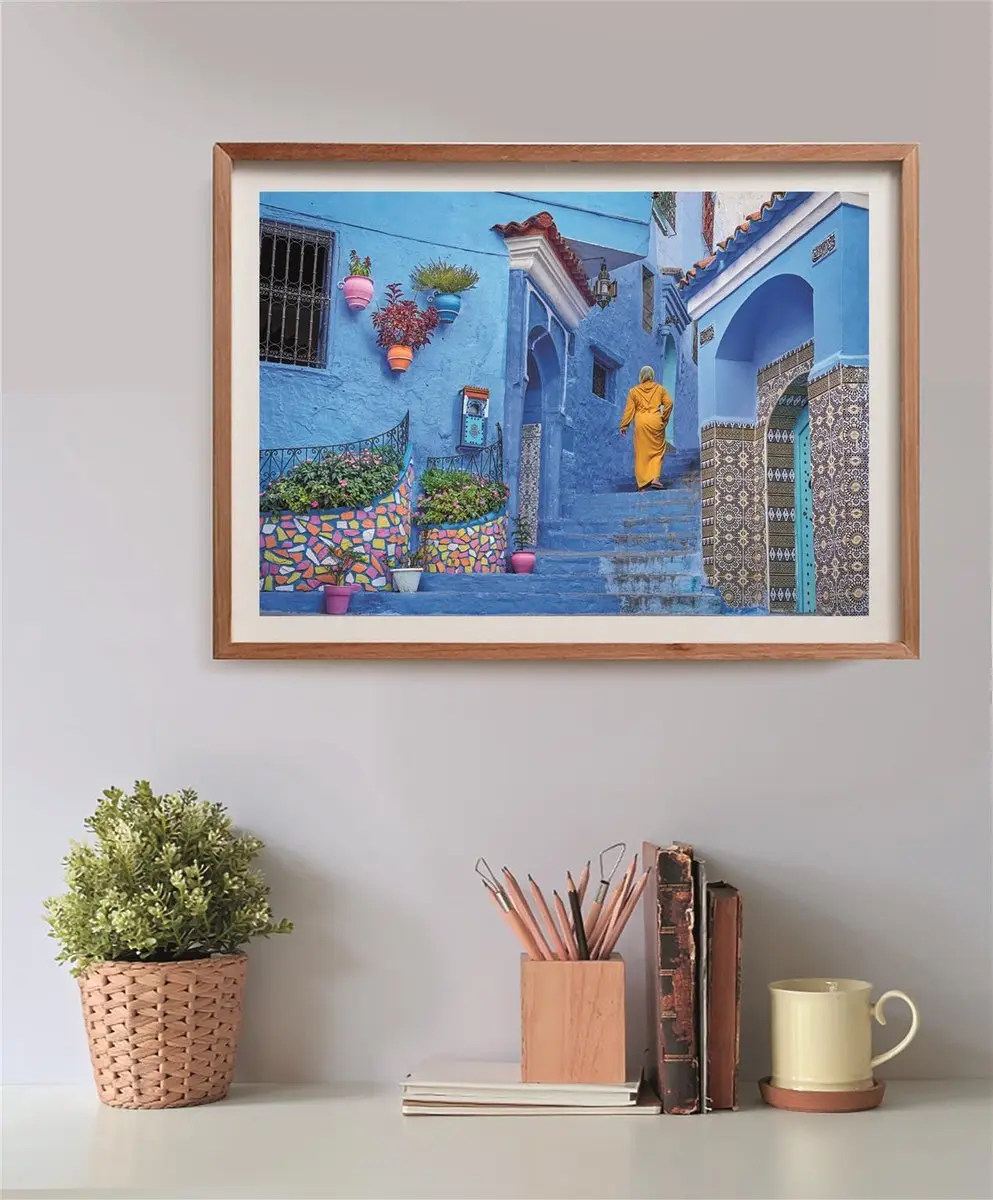 Clementoni Compact 500 Chefchaouen Legpuzzel - 500 Stuks - Blauw