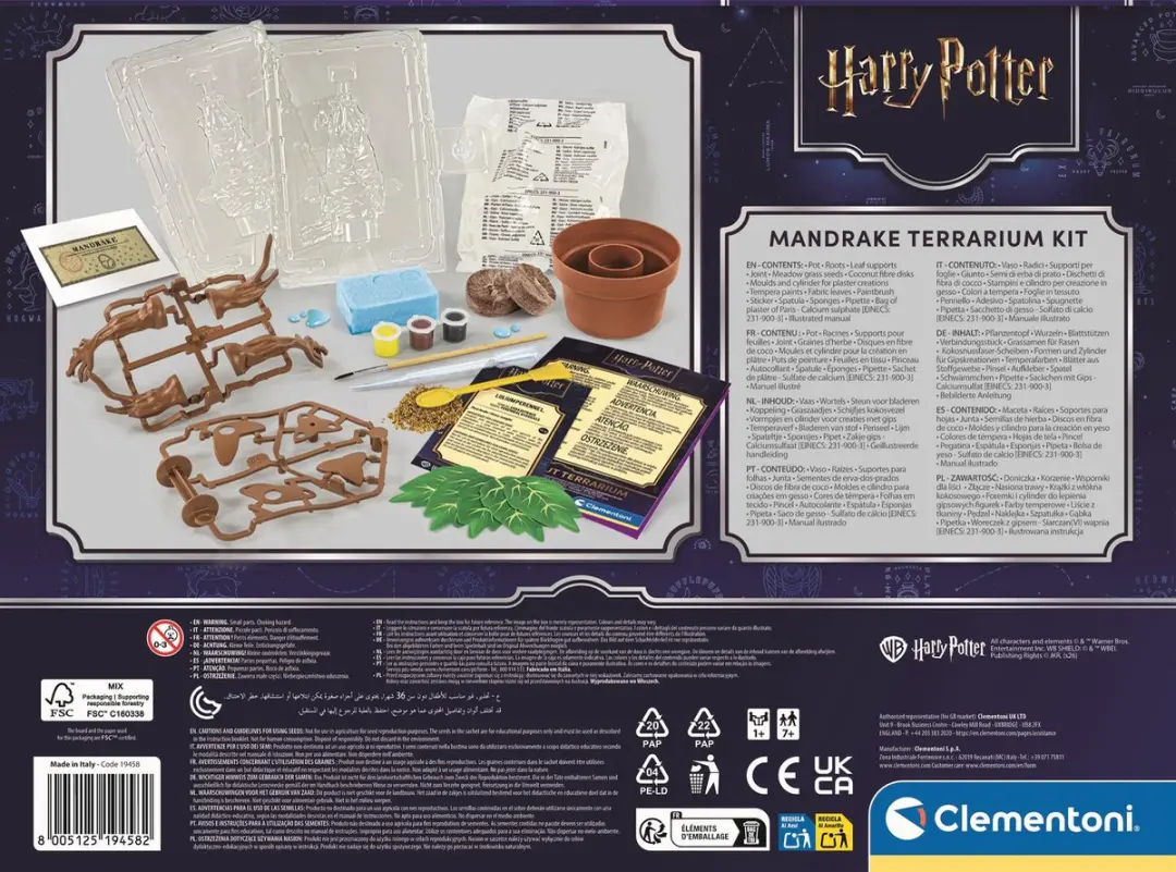 Clementoni Harry Potter Mandragola Wetenschap Terrarium Experimenteerset - Multikleur